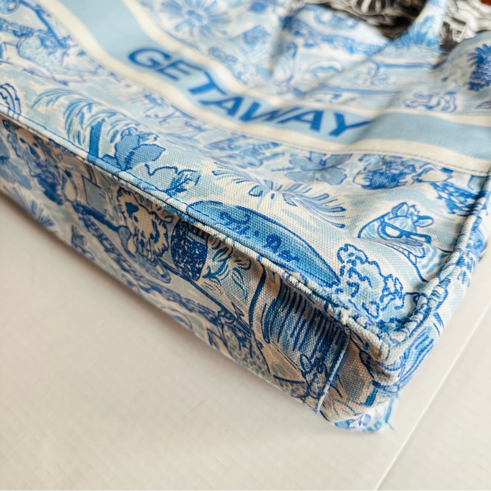 London Fog Beach Tote "Getaway" & “Beach” Summer Canvas Tote Bags - Picture 8 of 9